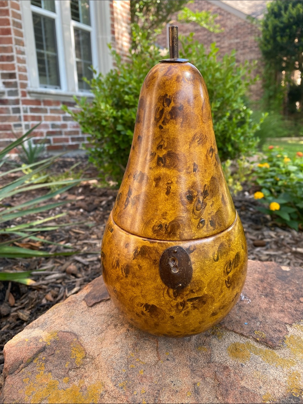 Bob Timberlake Tea Caddie/ Trinket Holder Decorative Burl Wood Pear Accent